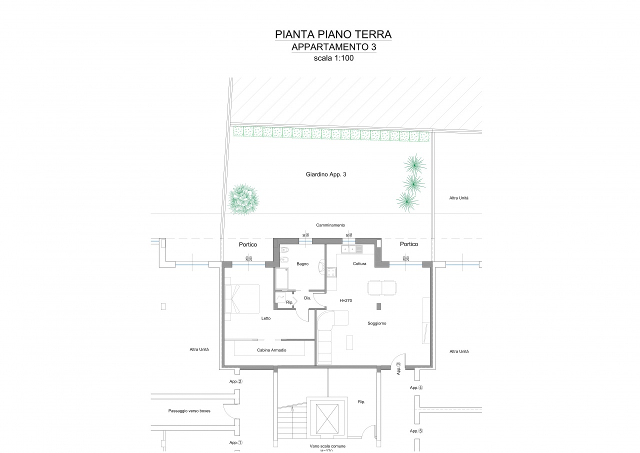 Bilocale con giardino in via alberico xii da barbiano, Belgioioso