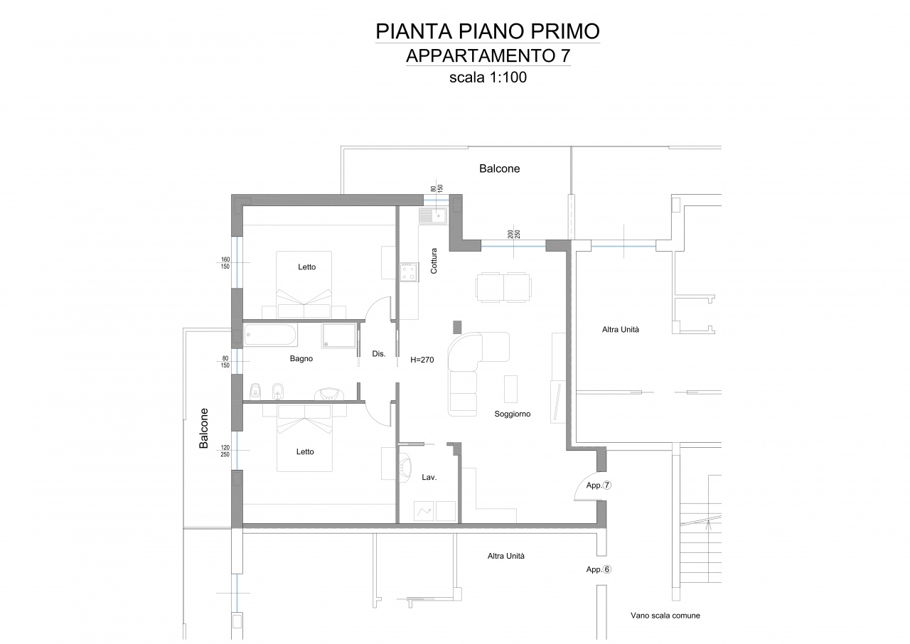 Trilocale con terrazzo in via alberico xii da barbiano, Belgioioso