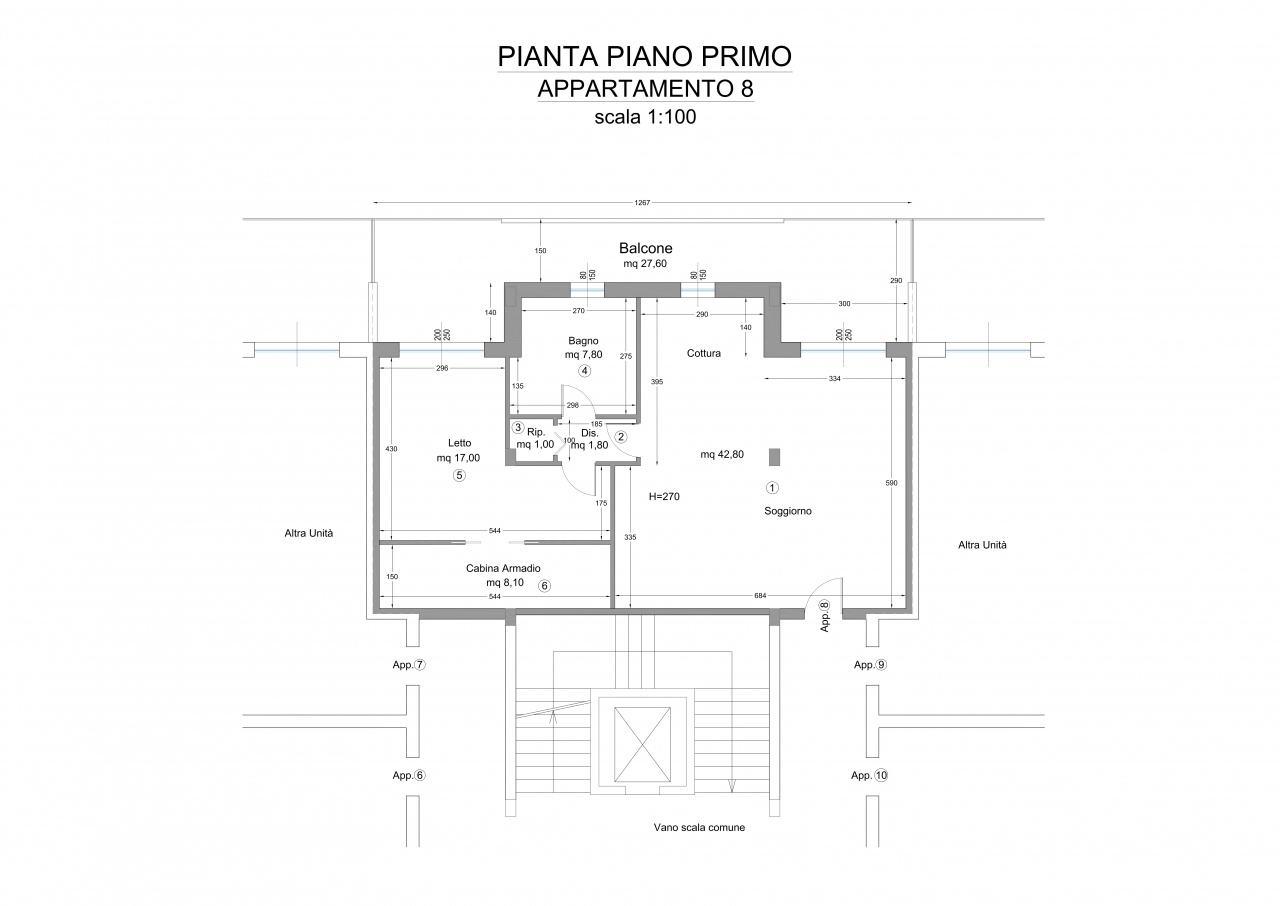 Bilocale con terrazzo in via alberico xii da barbiano, Belgioioso