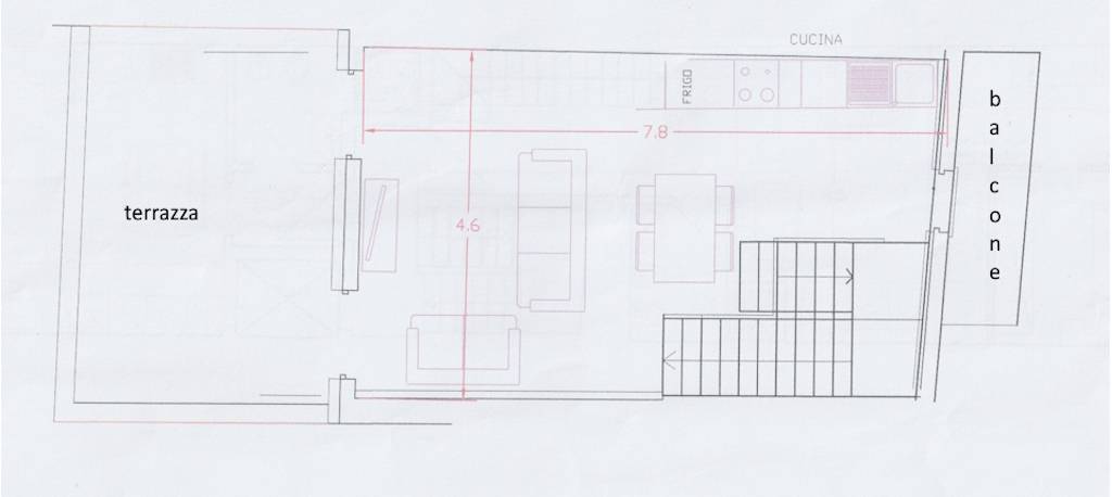 Trilocale con terrazzo, Chiavari centro storico