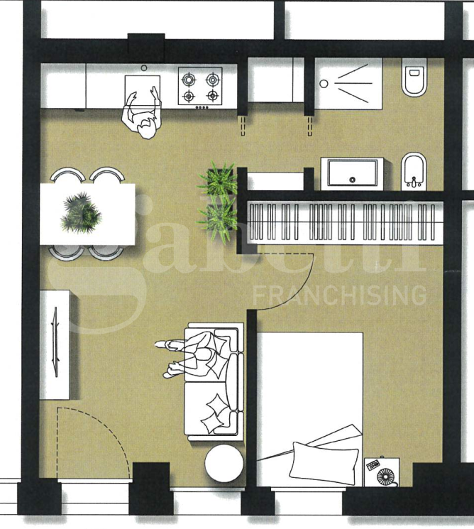 Bilocale ristrutturato a Bologna