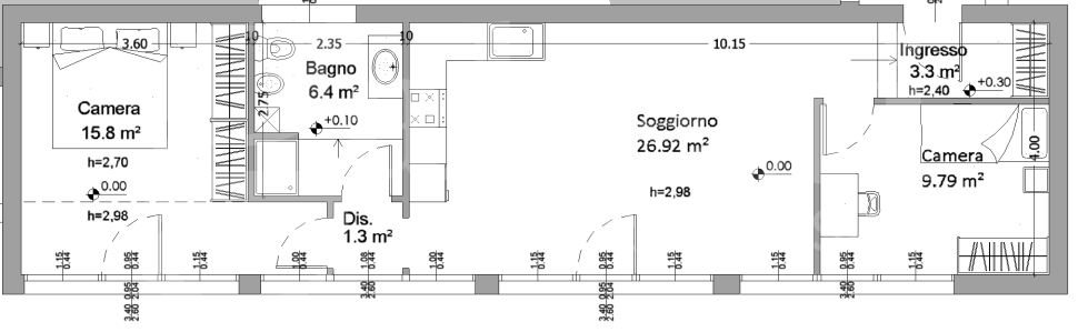 Trilocale nuovo a Bologna