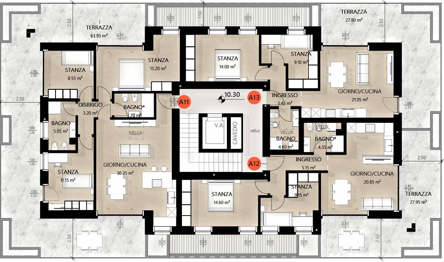 attico in vendita a Trento, Piedicastello