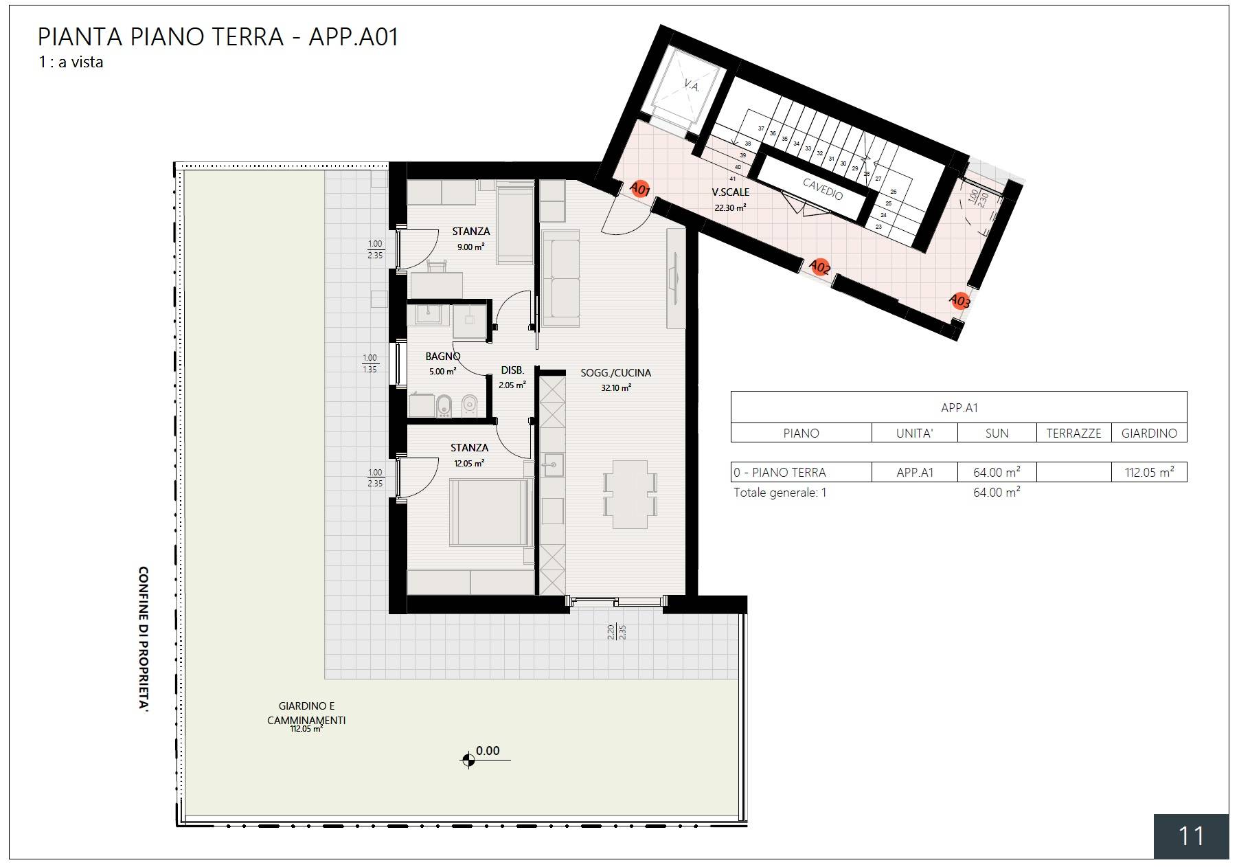Appartamento 2 stanze in vendita a Trento, Piedicastello