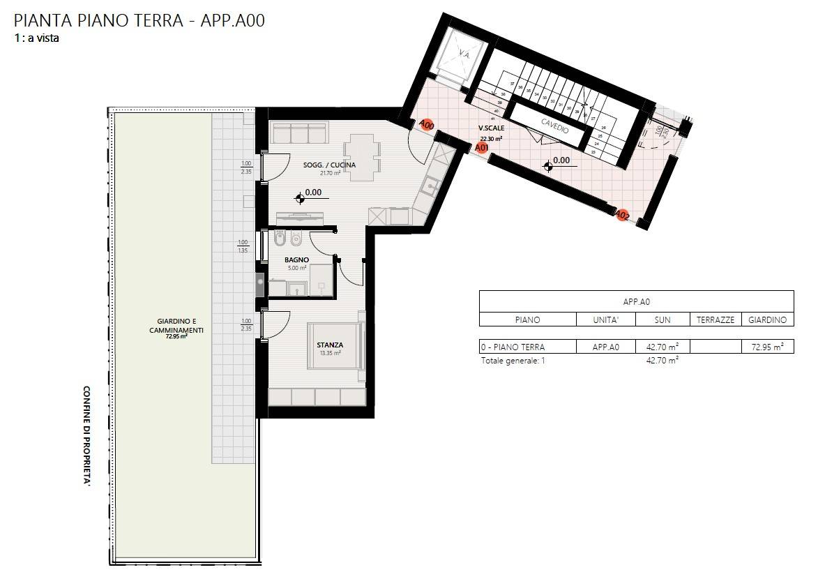Miniappartamento in vendita a Trento, Piedicastello