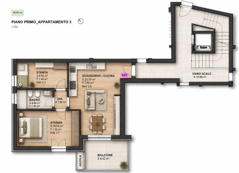 appartamento in vendita a Trento, Roncafort