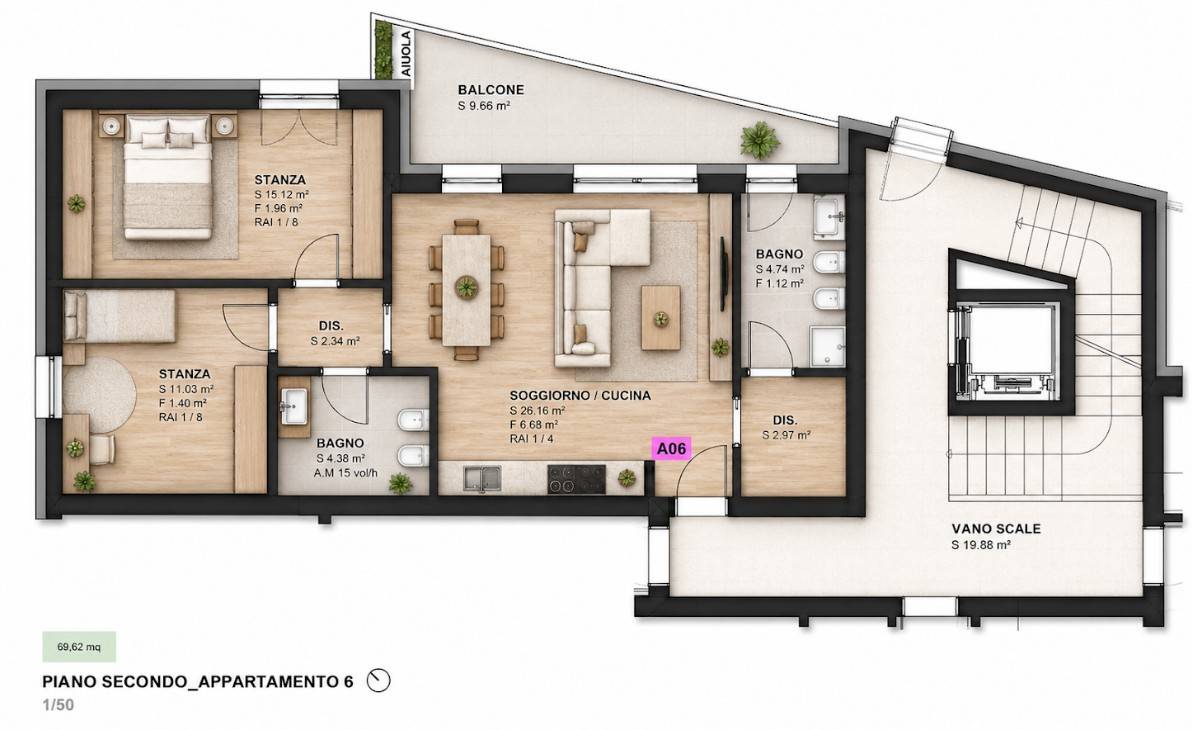 appartamento in vendita a Trento, Roncafort