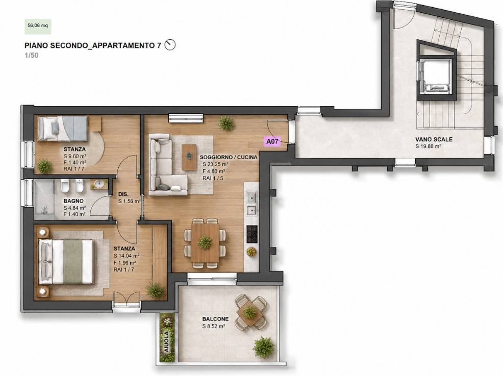 appartamento in vendita a Trento, Roncafort