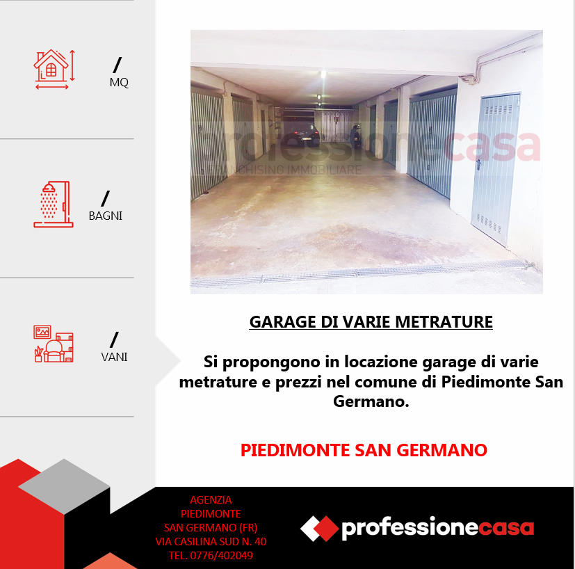 Box/Garage 20mq in affitto a Piedimonte San Germano