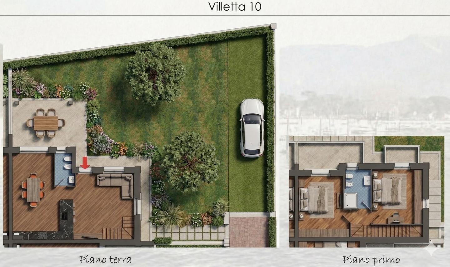 Villa con giardino, Montignoso cinquale