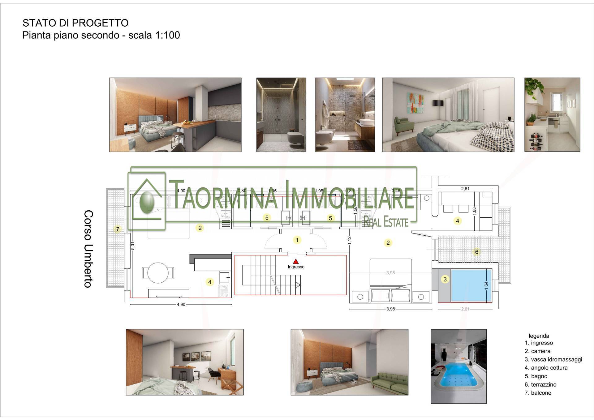 Appartamento in vendita a Taormina, Centro