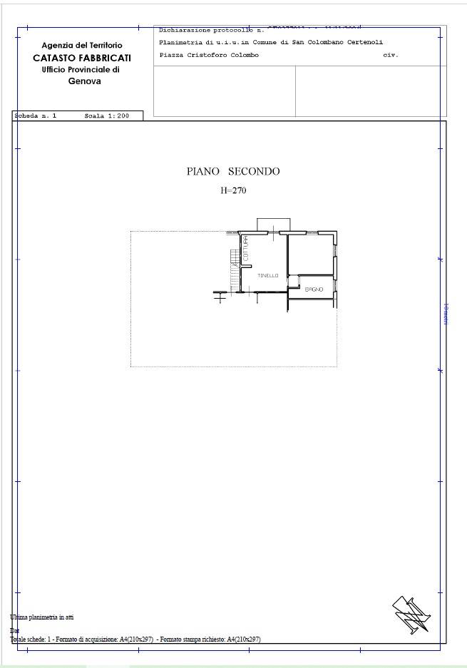 Appartamento in vendita a San Colombano Certenoli, Calvari