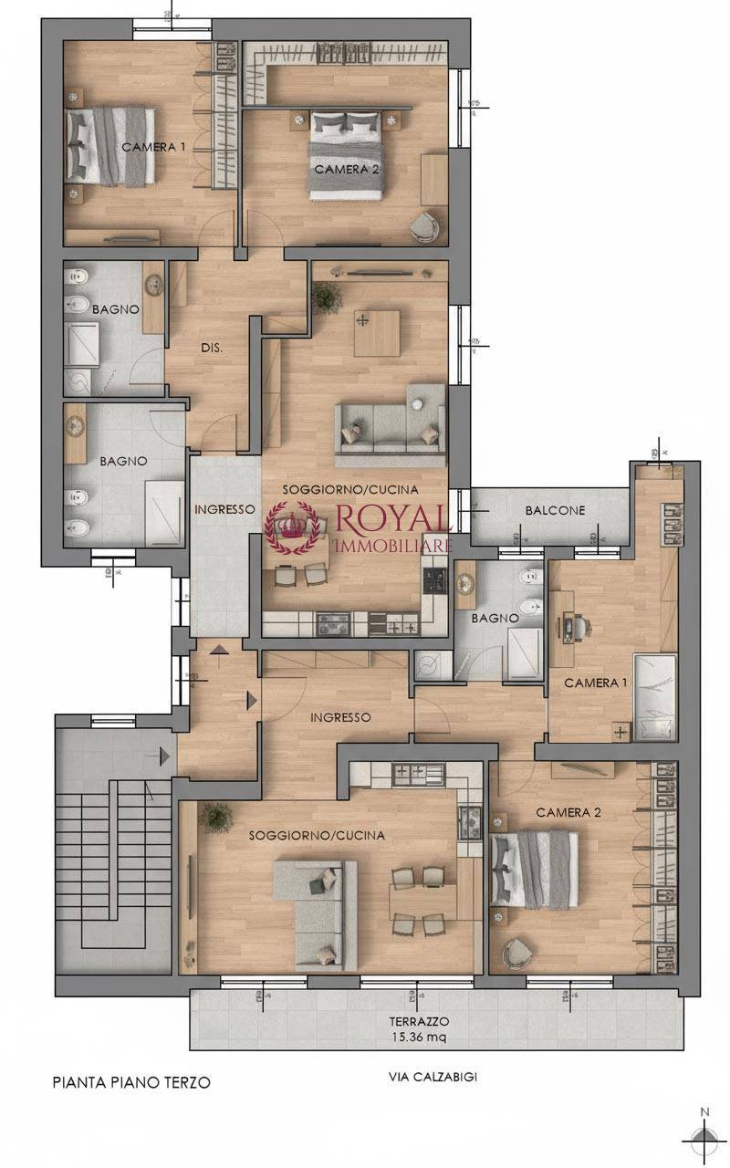 Appartamento in vendita a Livorno, Calzabigi