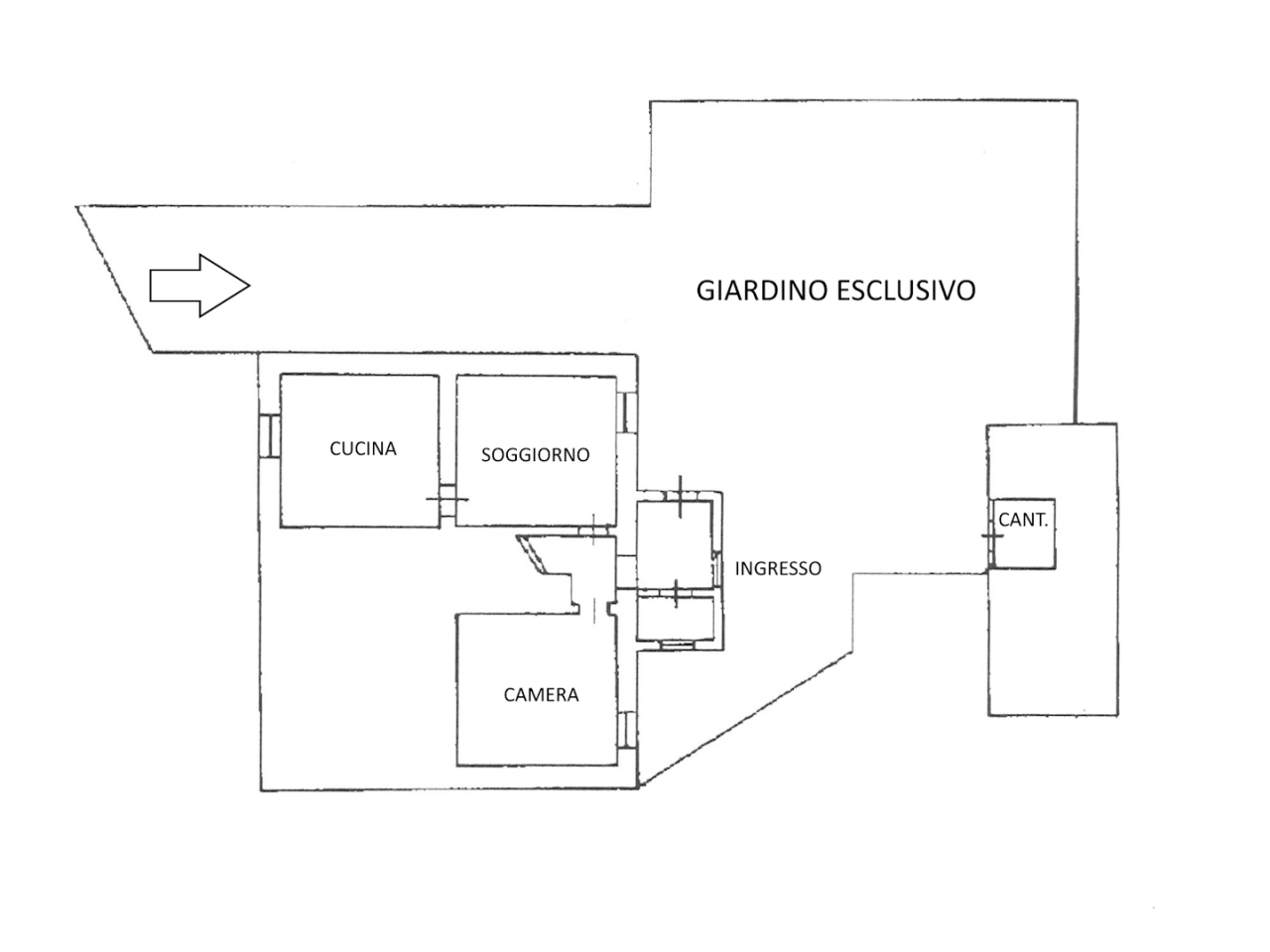 Bilocale con giardino in cavour, Capriate San Gervasio