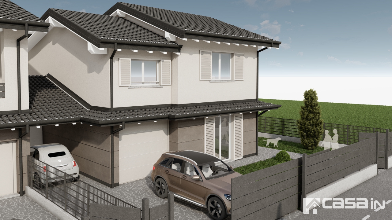 Quadrilocale con giardino in via al brembo, Filago