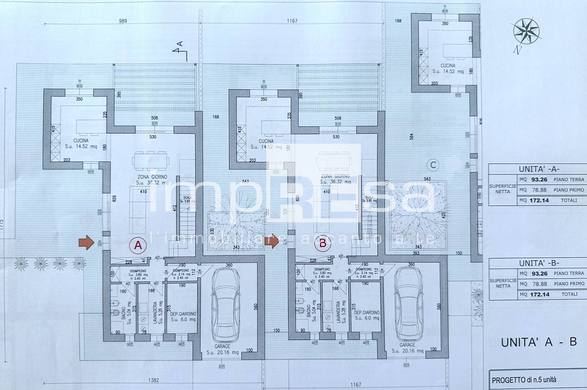 Villetta schiera in vendita a Carbonera, Vascon