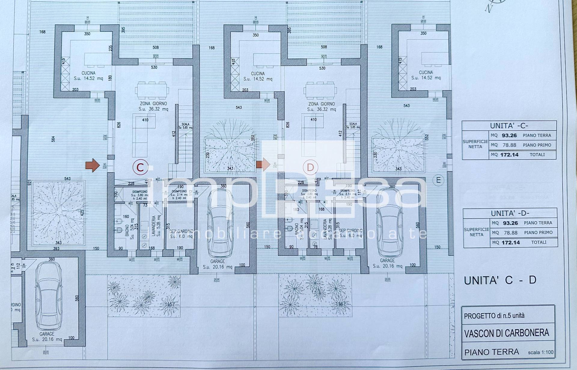 Villetta schiera in vendita a Carbonera, Vascon