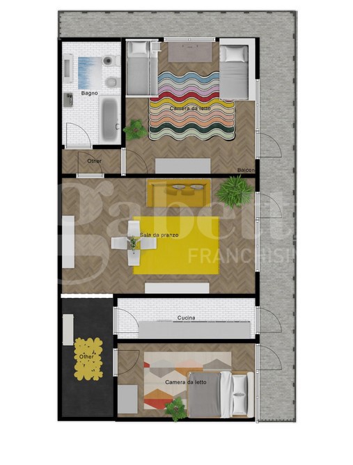 Trilocale arredato in affitto a Bardonecchia