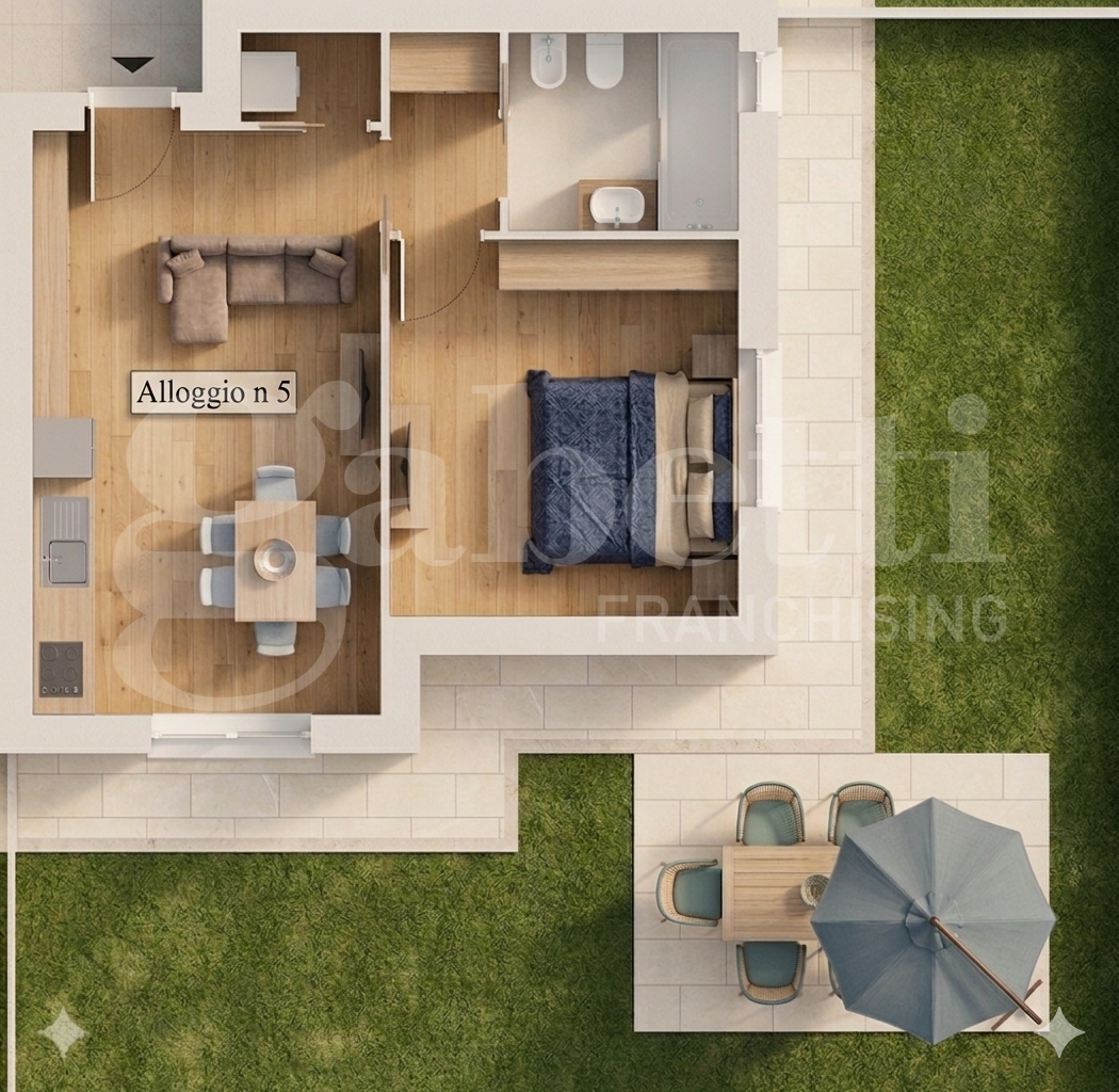 Bilocale con giardino a Oulx