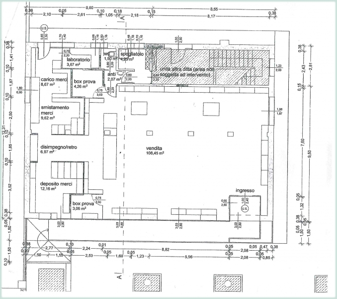 Negozio classe A4 a Zero Branco
