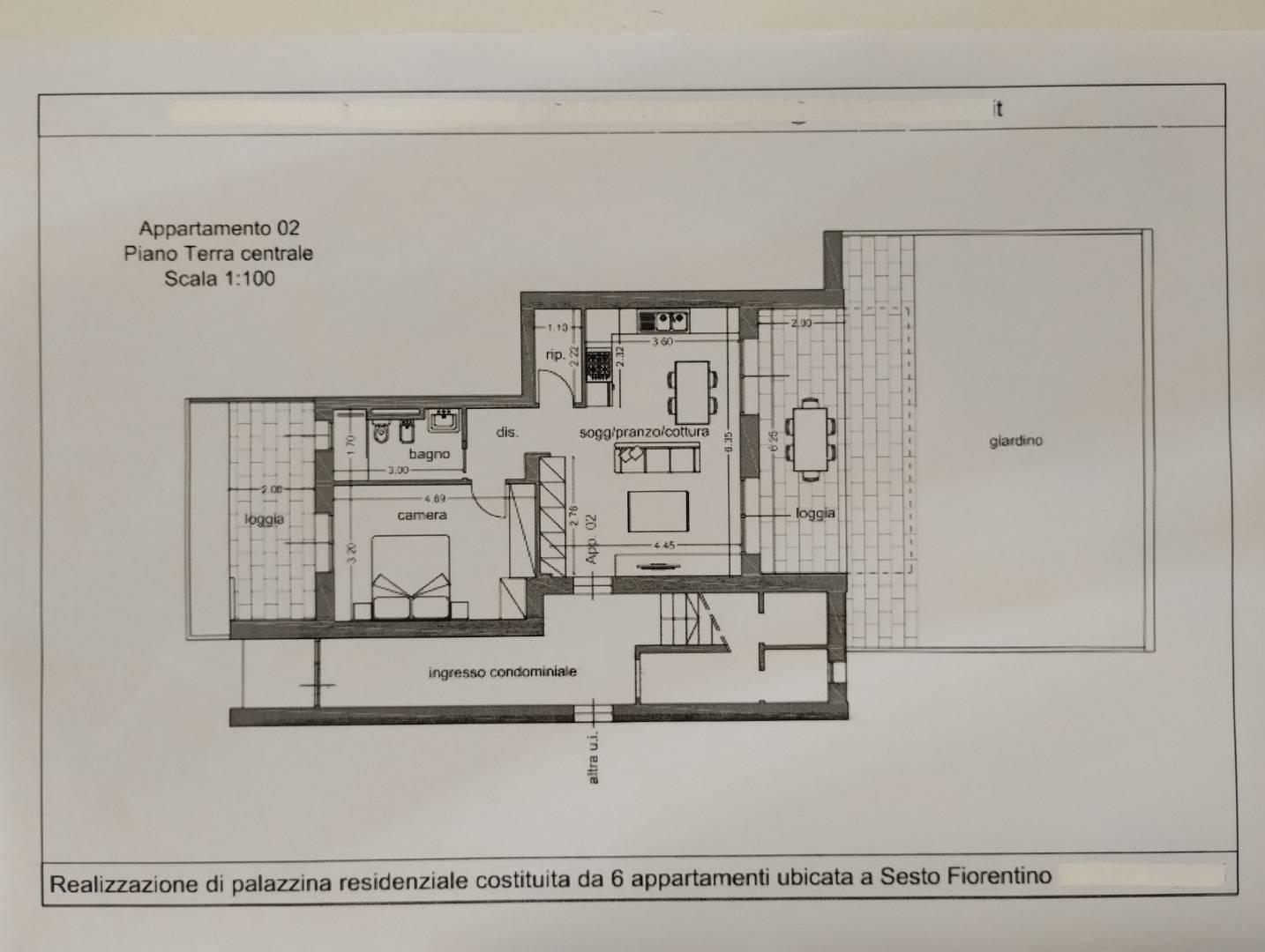 Trilocale con giardino a Sesto Fiorentino