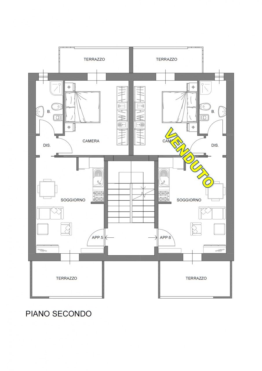 Attico con terrazzo in via svizzera, Grosseto