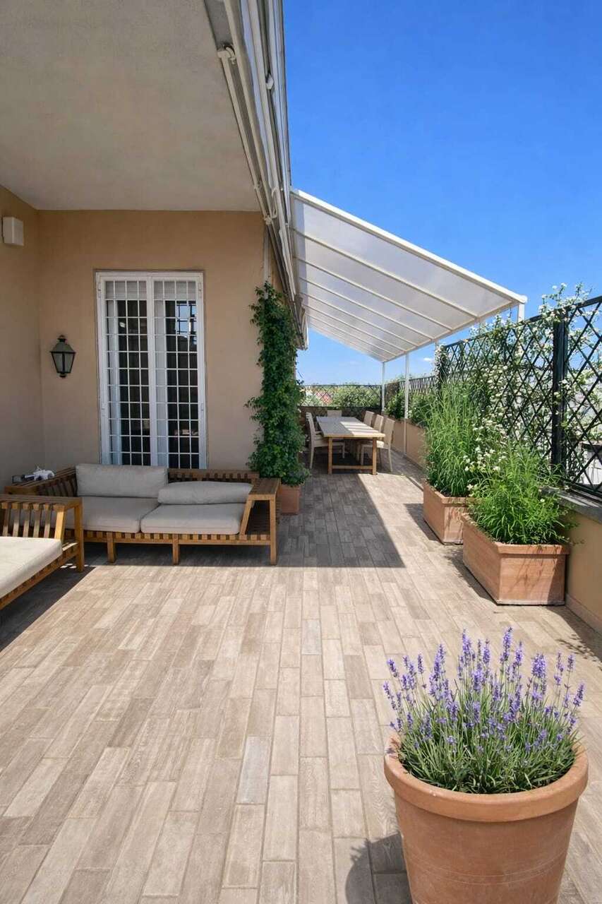 Attico con terrazzo in via di san valentino, Roma