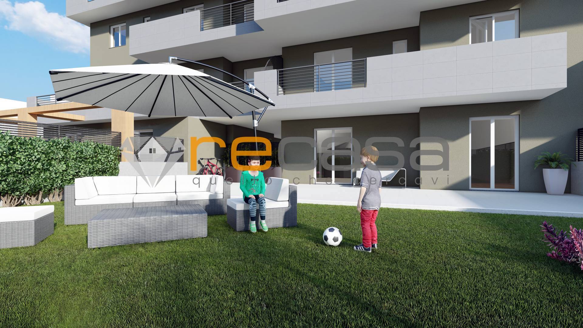 Appartamento con giardino in vendita a Pontecagnano Faiano, Pontecagnano