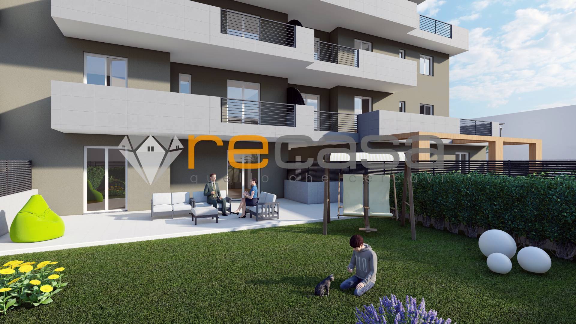 Appartamento con giardino in vendita a Pontecagnano Faiano, Pontecagnano