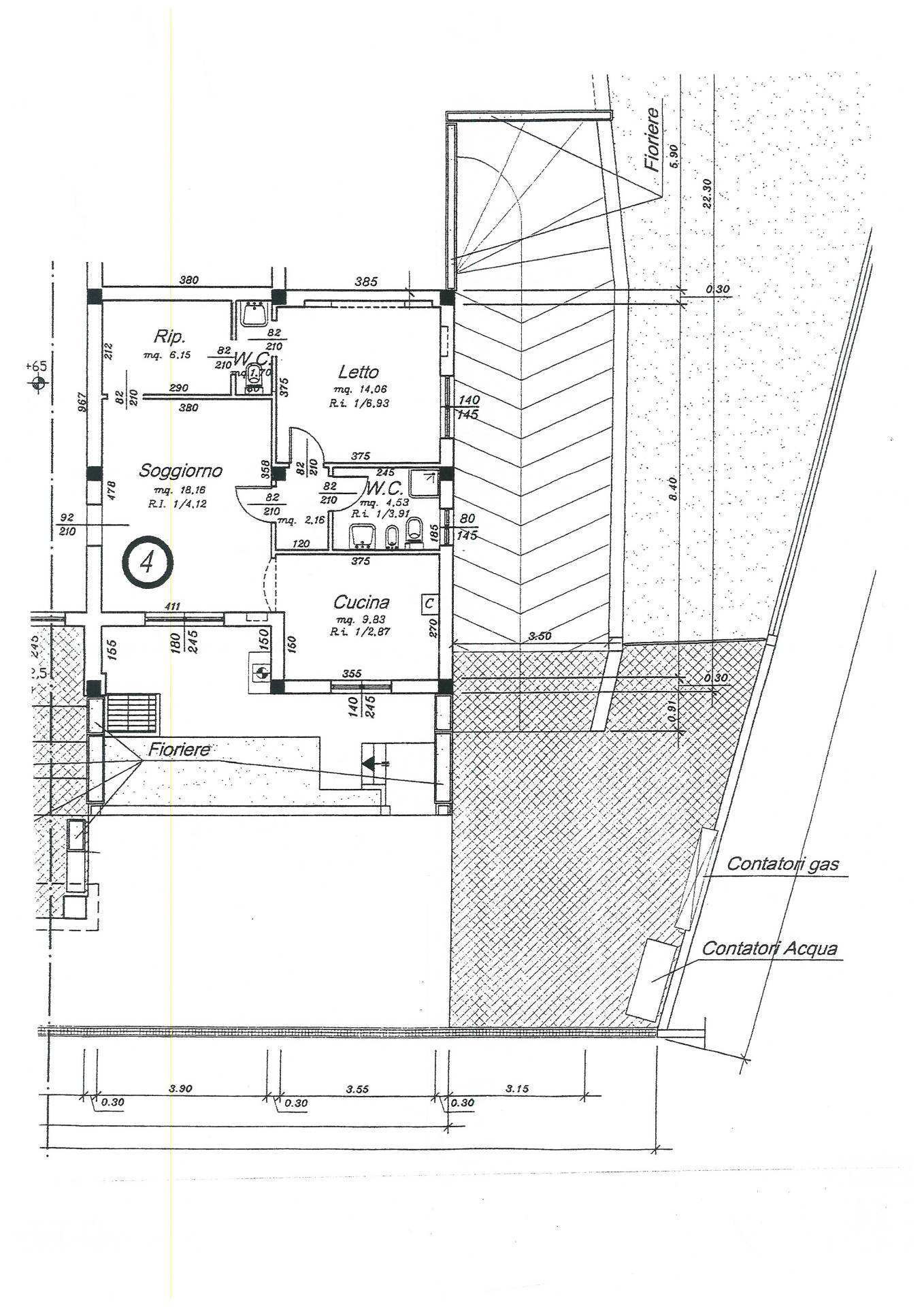 Trilocale con terrazzo, Cervia centro