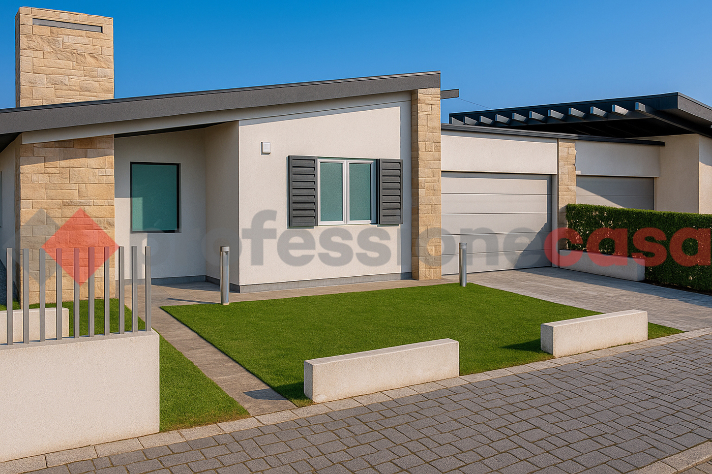 Villa Bifamiliare con giardino a Fiumicino