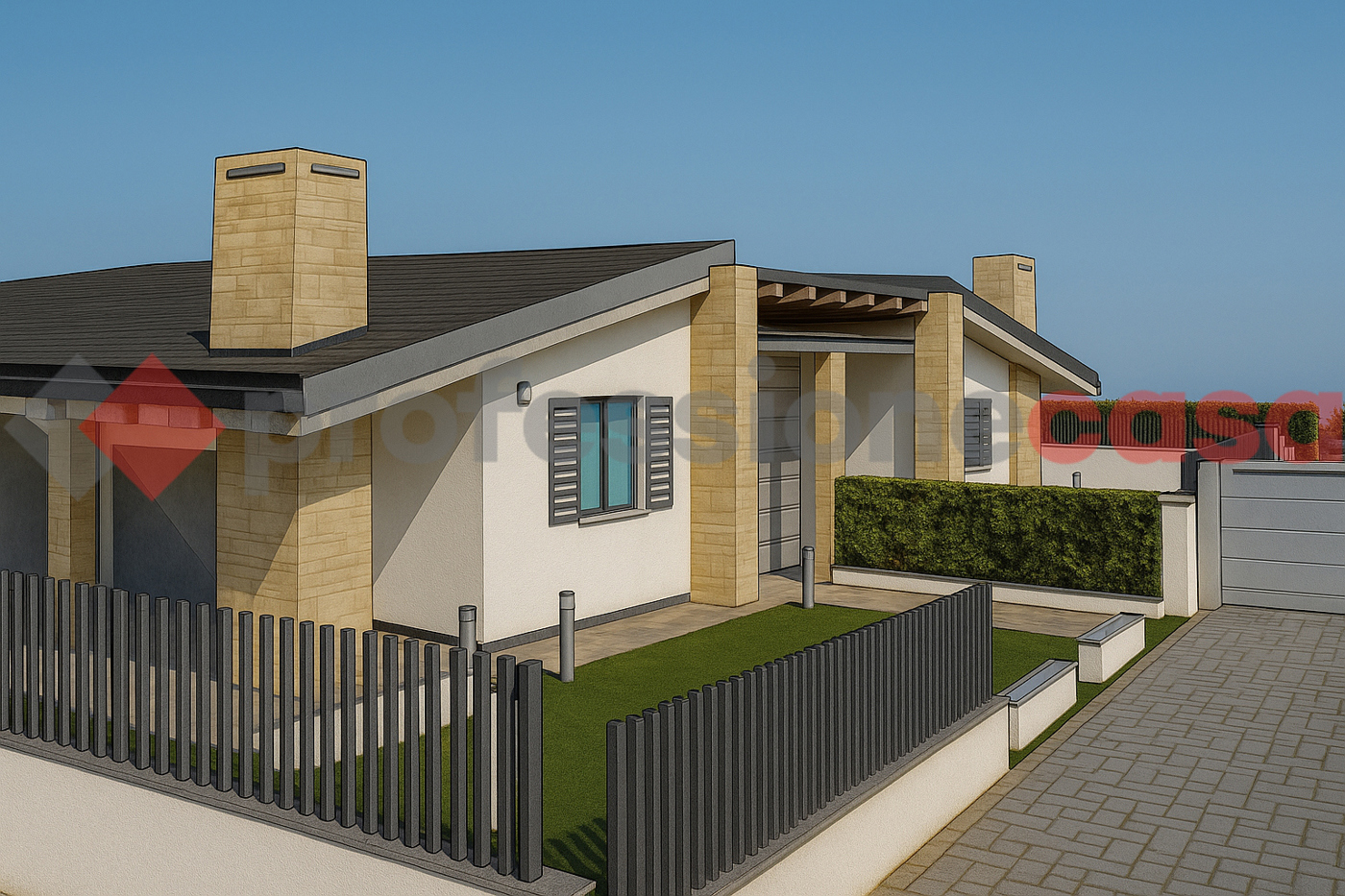 Villa Bifamiliare con giardino a Fiumicino